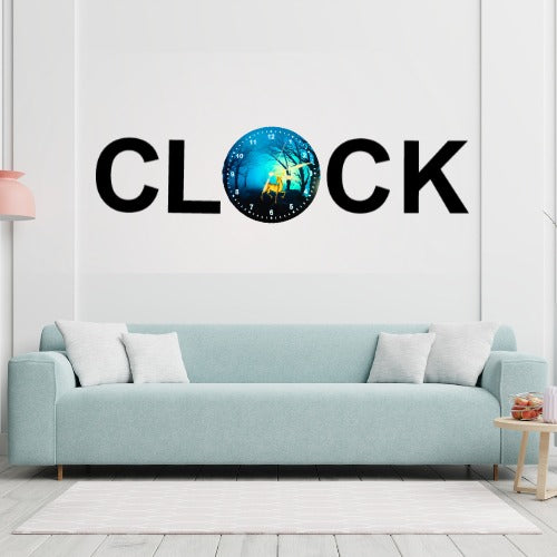 3D Wooden Alphabetic Clock With Esthetic Dial | Best Quality Alphabetic Design Clock For Home Decor | Home Decor Clock 30 inch 