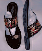 Kolhapuri Slipper Design No. 25-79 – Classic Black Handcrafted Footwear (With Box )