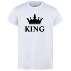 Combo Of King &amp; Queen Style White T-Shirt with Cute Design - King &amp; Queen Design T-Shirts  – Best Quality T-Shirts For Girls | T-Shirt For Women - T-Shirt For Boy | T-Shirt For Men | Queen T-Shirts  | King Design T-Shirt