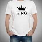 Combo Of King, Queen, Prince &amp; Princes Style White T-Shirt with Cute Design – Best Quality T-Shirts For Girls | T-Shirt For Women - T-Shirt For Boy | T-Shirt For Men