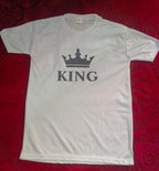 King &amp; Queen Style White T-Shirt - King &amp; Queen Design T-Shirts  – Best Quality T-Shirts For Girls | T-Shirt For Women - T-Shirt For Boy | T-Shirt For Men | King T-Shirts  | Queen Design T-Shirt
