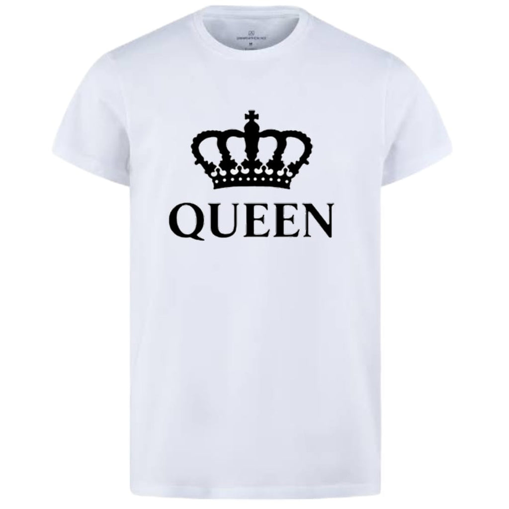 Combo Of King, Queen, Prince &amp; Princes Style White T-Shirt with Cute Design – Best Quality T-Shirts For Girls | T-Shirt For Women - T-Shirt For Boy | T-Shirt For Men