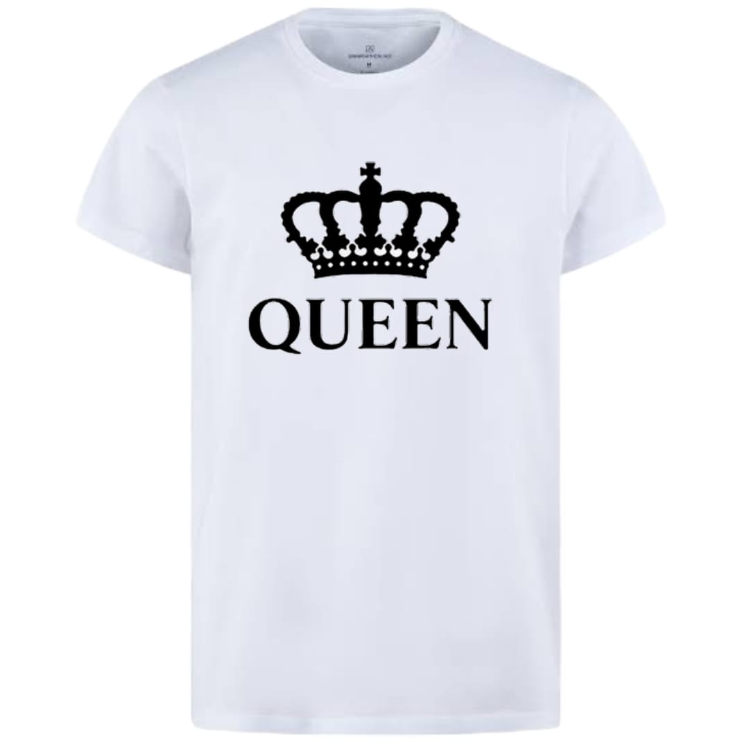 Combo Of King, Queen, Prince &amp; Princes Style White T-Shirt with Cute Design – Best Quality T-Shirts For Girls | T-Shirt For Women - T-Shirt For Boy | T-Shirt For Men