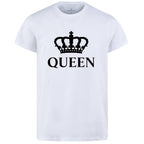 King &amp; Queen Style White T-Shirt - King &amp; Queen Design T-Shirts  – Best Quality T-Shirts For Girls | T-Shirt For Women - T-Shirt For Boy | T-Shirt For Men | King T-Shirts  | Queen Design T-Shirt