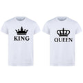 Combo Of King &amp; Queen Style White T-Shirt with Cute Design - King &amp; Queen Design T-Shirts  – Best Quality T-Shirts For Girls | T-Shirt For Women - T-Shirt For Boy | T-Shirt For Men | Queen T-Shirts  | King Design T-Shirt