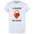 The Key &amp; My Heart Style White T-Shirt - Key &amp; Heart Design T-Shirts  – Best Quality T-Shirts For Girls | T-Shirt For Women - T-Shirt For Men 