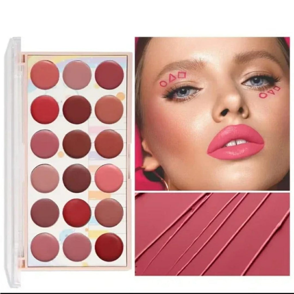 Moccallure Professional 18-Colors Lipstick Kit – Long-Lasting, Hydrating &amp; Compact | Unisex Makeup Set