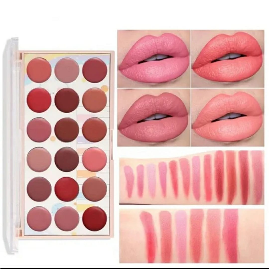 Moccallure Professional 18-Colors Lipstick Kit – Long-Lasting, Hydrating &amp; Compact | Unisex Makeup Set