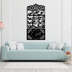 3D Wooden Loh-e-Qurani Wall Clock – Islamic Decorative Clock with Arabic Calligraphy – Elegant Design Made from 3mm Lasani Wood – Lightweight &amp; Durable – Perfect for Home, Office, or Gift
