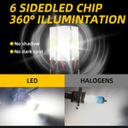 M6 LED Universal Headlight with Fan for All Bikes | universal fitting 3 function High/Low and flasher light