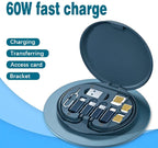 ( 5 in 1 ) Data Cable Set All Solutions in One | Data Cable Set 60w Fast Charging - Random Color
