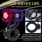 Universal Motorcycle LED Auxiliary Headlight – High/Low Beam Super Bright Fog &amp; Driving Light with Waterproof IP65 Spotlight for All Bikes and Weather Conditions