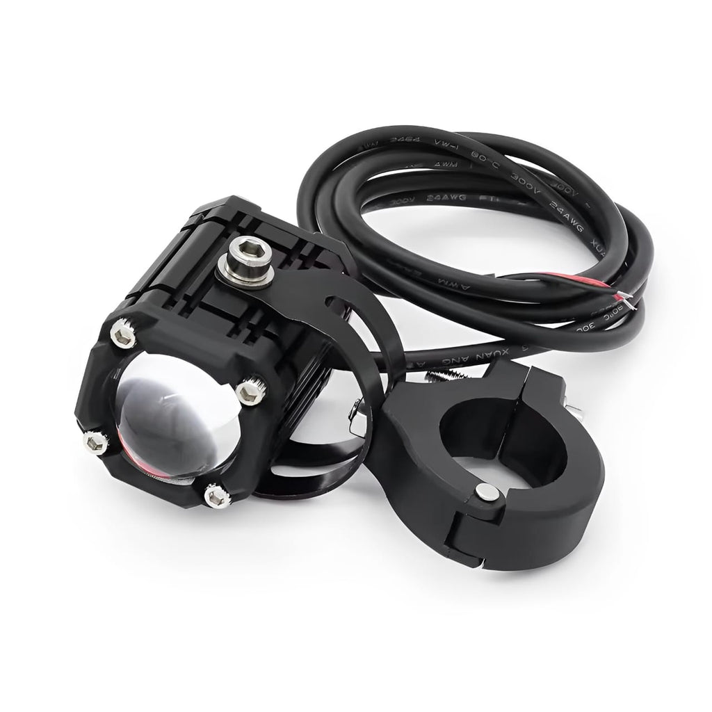 Universal Motorcycle LED Auxiliary Headlight – High/Low Beam Super Bright Fog &amp; Driving Light with Waterproof IP65 Spotlight for All Bikes and Weather Conditions