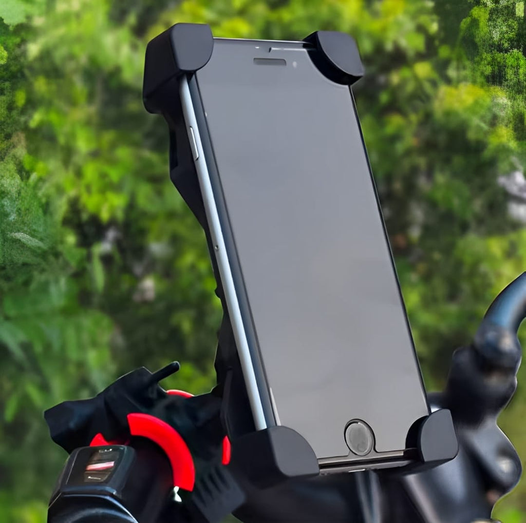 Mobile Phone Holder Stand for Bicycle &amp; Motorcycle – Universal 360° Rotation Mount ( random color)