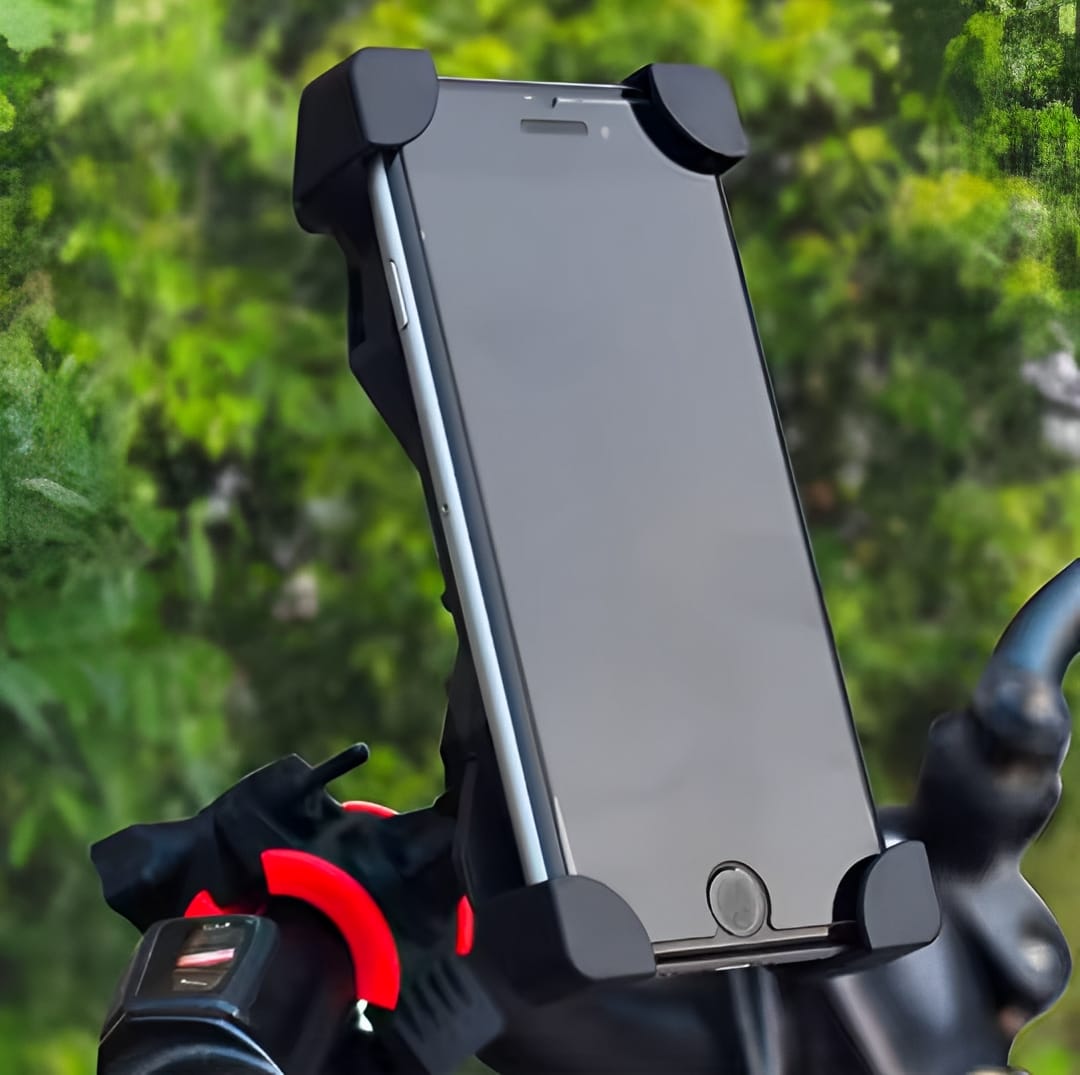 Mobile Phone Holder Stand for Bicycle &amp; Motorcycle – Universal 360° Rotation Mount ( random color)