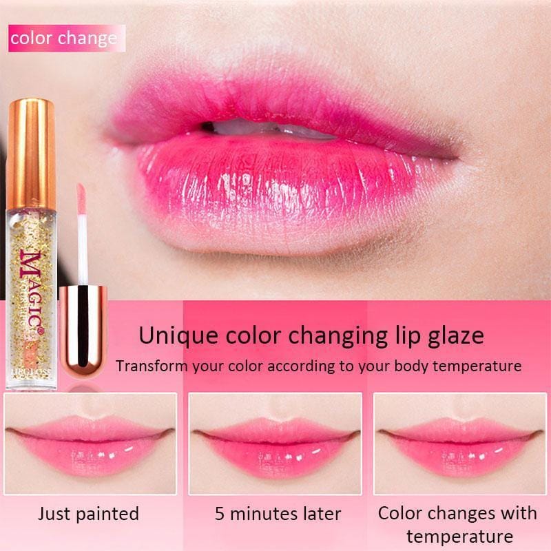 Magic Glossy Lip Oil | Color Changing Lip Gloss | Personalized Tint | Deep Hydration | Non-Sticky Shine | Lip Oil, Liquid Glossy Finish
