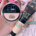 2-in-1 Makeup Deal – Liquid Foundation &amp; Face Powder Combo for Smooth, Flawless Finish – Budget-Friendly Beauty Set - Ivory Shade