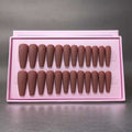 24 Pcs Matte Perfection – O.TWO.O Brown Nail Polish for a Luxe Look | Best Nails for women