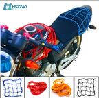 Motorcycle Flexible Cargo Net – Helmet Holder &amp; Luggage Mesh with Hooks (random color)