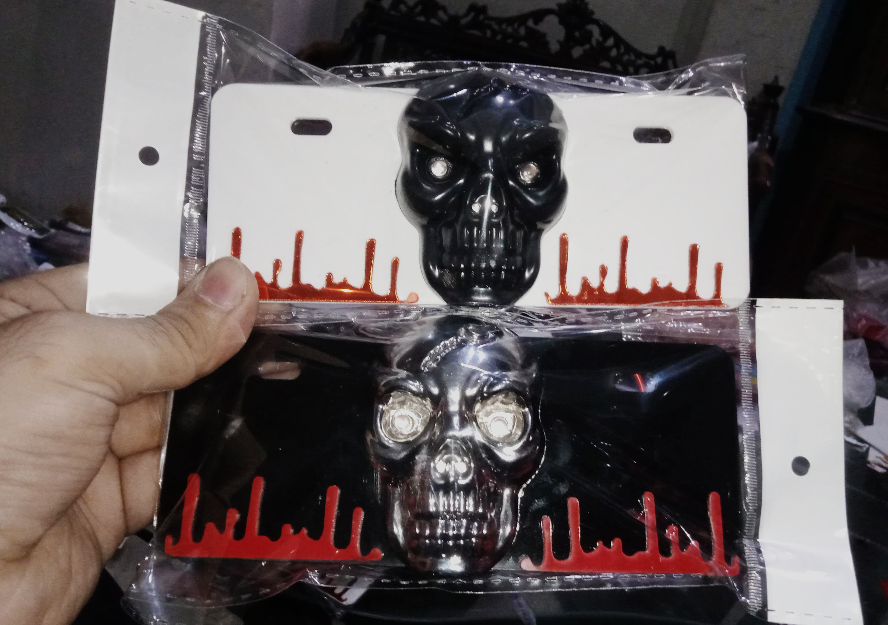 Skull LED Back Number Plate for 70cc &amp; 125cc Bikes – Most Trending Styling Accessory