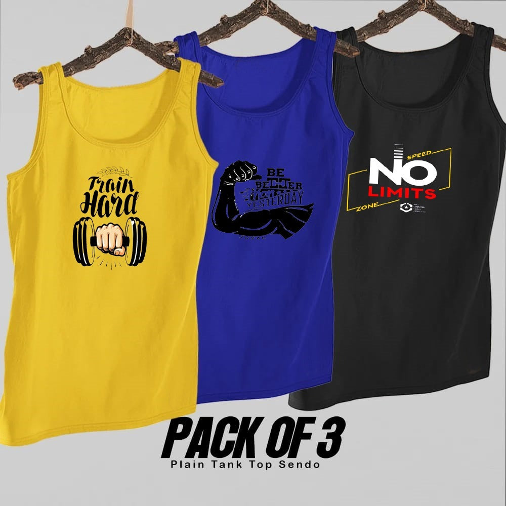 Sando Tanks for Men [Pack of 3] | Fitness gym for muscle &amp; body building | sleeveless tank top gym