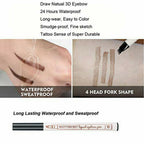 4 Tip Waterproof Eyebrow Pen | Waterproof Tattoo Tint Fine Sketch Liquid Eyebrow Pencil | Createsur Natal Makeup Effect