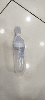 Silicone Bottle Feeding Baby Spoon Feeder - Best Quality Spoon Feeder - Random Color