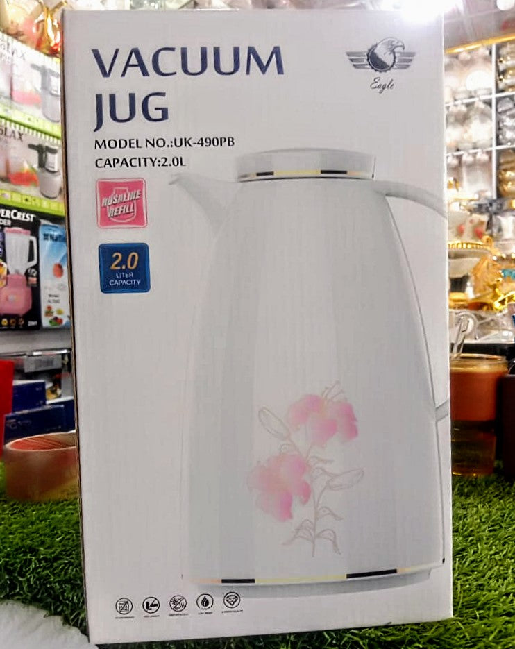 Vacuum Jug Eagle Company – Insulated Hot &amp; Cold Glass Carafe in Red (1.5 L &amp; 2 L)