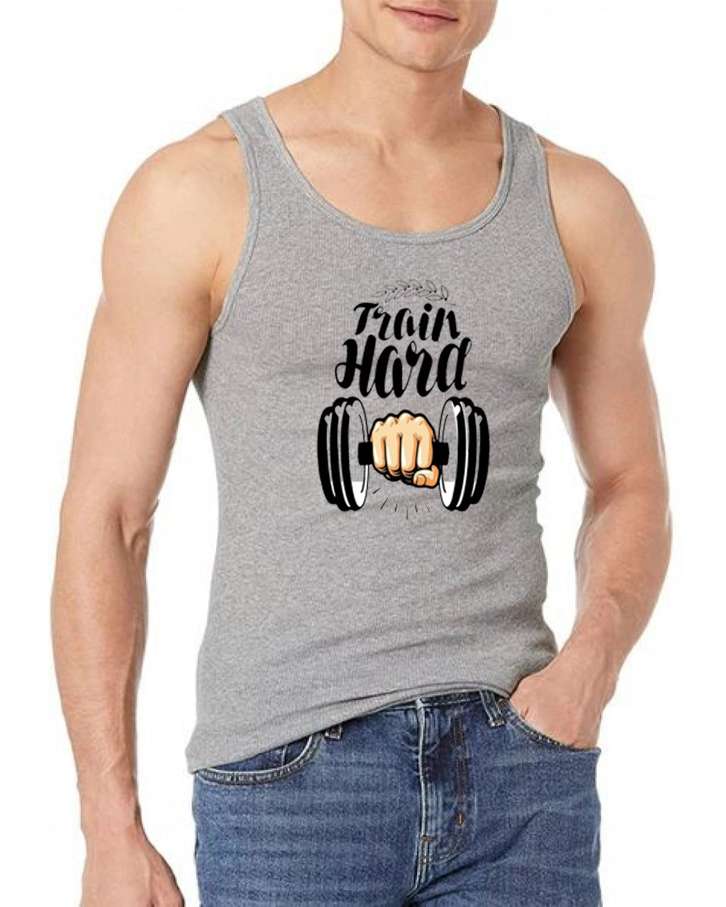 Jersey Gym Sando Tanks Top For Men [White] | Crossfit Clothing Male Casual Stringer Singlet Vest Undershirt