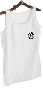 Pack of 1 Avengers Logo White Sando Jersey  for Men | Sleeve-Less 100% Pure Sando