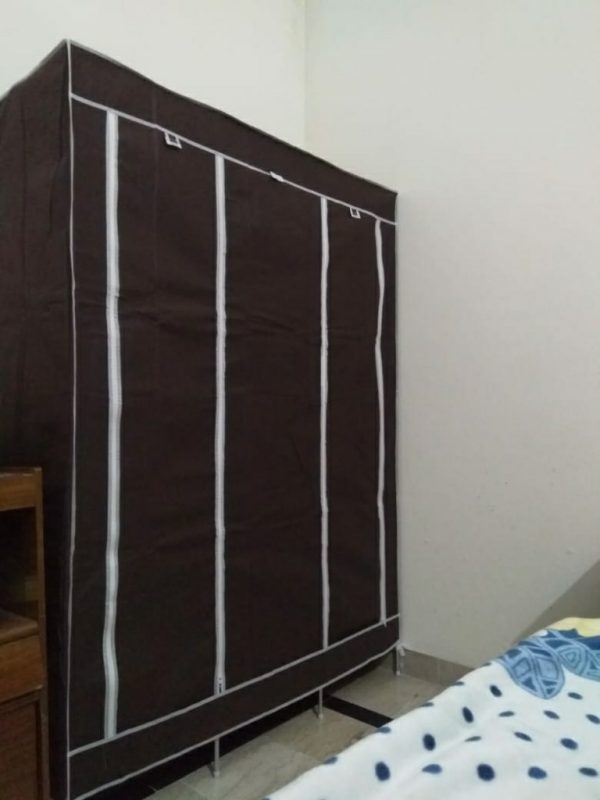 3 Door Fancy &amp; Portable Foldable Closet Wardrobe Storage Organizer with Shelves Foe Multi Purpose