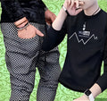 Stitched Suit with Trouser | Best Quality Stitched Suit For Men | Stitches Suit For Boys - Black Color - Printed Suit