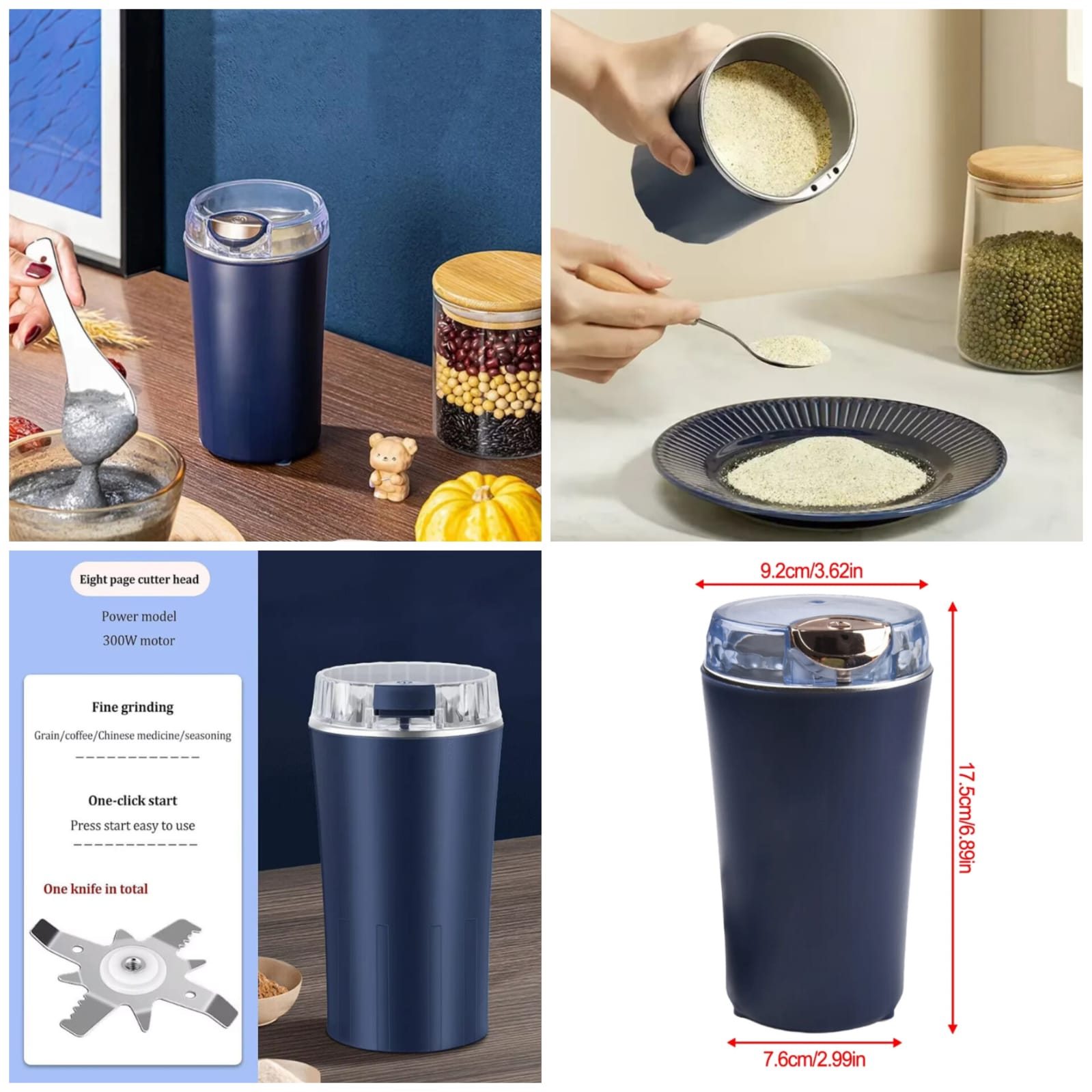 Electric Coffee Grinder &amp; Food Processor – 350W Powerful Motor