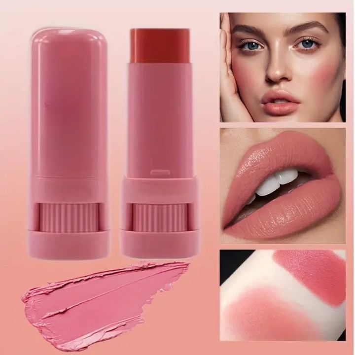 High-Pigment Matte Blush Stick – Long-Lasting, Water-Resistant &amp; Blendable Contour Balm - Random Shades