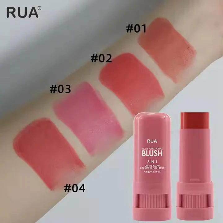 High-Pigment Matte Blush Stick – Long-Lasting, Water-Resistant &amp; Blendable Contour Balm - Random Shades