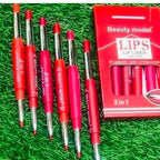2-in-1 Waterproof Lipstick &amp; Lip Liner – Long-Lasting, All-Day Color | Best Quality ]Waterproof Lipstick [Random Shades]
