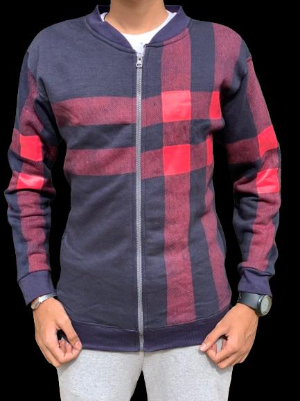 Men's Stylish Zipper Jacket with Contrast Checked Zipper | Jacket For Men's &amp; Boys | Stylish Jacket For Formal &amp; Casual Wear | Checked Design Jacket