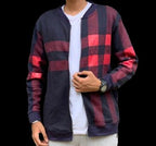 Men's Stylish Zipper Jacket with Contrast Checked Zipper | Jacket For Men's &amp; Boys | Stylish Jacket For Formal &amp; Casual Wear | Checked Design Jacket