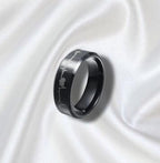 Pack Of 2 Unique heartbeat design charm Ring steenles Steel  band rings For Unisex