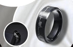 Pack Of 2 Unique heartbeat design charm Ring steenles Steel  band rings For Unisex
