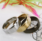 Pack Of 3  gold plated &amp; silver plated band rings For Unisex