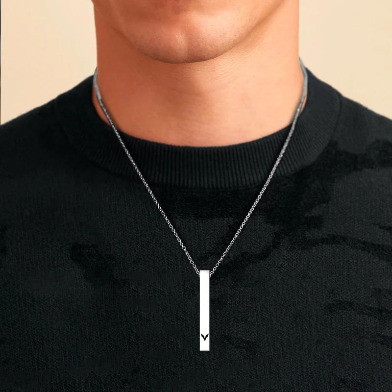 vertical bar Necklace Locket Chain for boys girls neck chain for men with locket Men`s Jeweler Pendant for men Stylish design