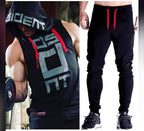 Black Gym Sleeveless Hood Tracksuit - Black Gym Sleeveless Hood Summer Tracksuit - Ready to Wear 2-Piece Set | Men's Sports &amp; Jogging Wear