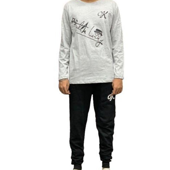 Soft and Comfortable Fabric T Shirt &amp; Trouser For Men Printed Tracksuit top quality | ( OK ) Printed Trouser &amp; Printed Shirt