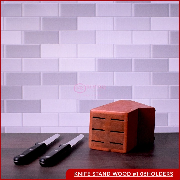 Knife Stand Wood Organize And Display Your Knives With Style | Wooden Knife Holder Block Stand Organizer for Kitchen Knife Storage Rack Durable Wood Design