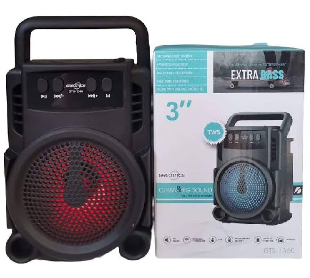 GTS 1360 Portable Rechargeable Mini Wireless Bluetooth Speaker With FM Radio USB &amp; SD Card Supported Super Loud Stereo Sound Mini BT Speaker