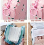 Women Portable Pouch Napkin Cosmetic Bags Organizer / Sanitary Pads Storage Bag / Ladies Makeup Bag Girls Hygiene Pad Bag (random Design &amp; color)