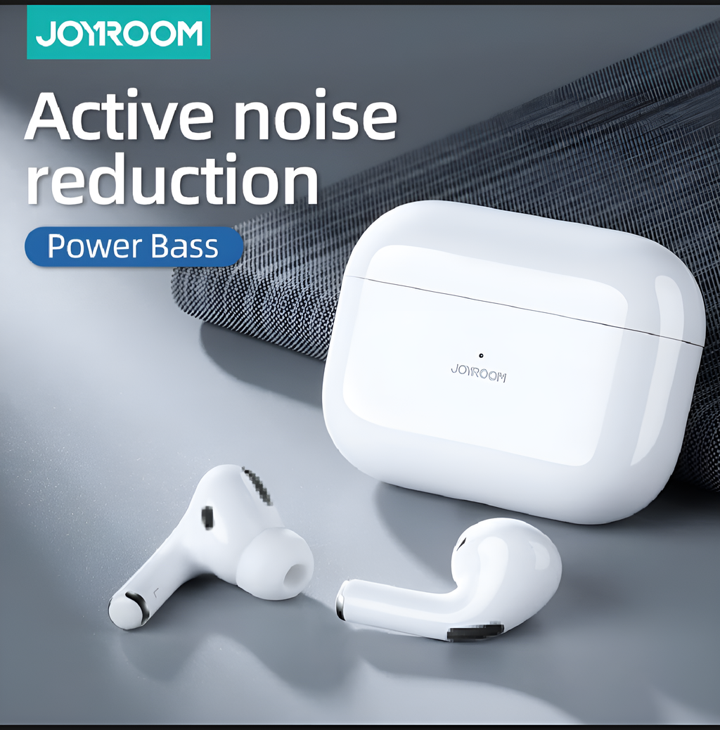 JOYROOM Pro 2 Airpods – Wireless Bluetooth Earbuds with ANC, Premium Sound, Silicone Case – Pro 2 Earbuds for iOS &amp; Android