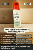 Puresofa | Sofa Cleaner Spray | Upholstery &amp; Fabric Safe | Deep Cleaning | Stain Remover | Fast Dry | Pleasant Scent | 150ml