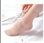 Women’s Thin Silk Transparent Velvet Ankle Socks Pack – Soft Nylon Sheer Breathable Socks for Daily Wear